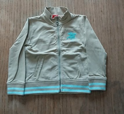 Beige Esprit ritsvest met vliegend paard – Maat 104/110, Kinderen en Baby's, Gebruikt, Meisje, Trui of Vest, Ophalen of Verzenden