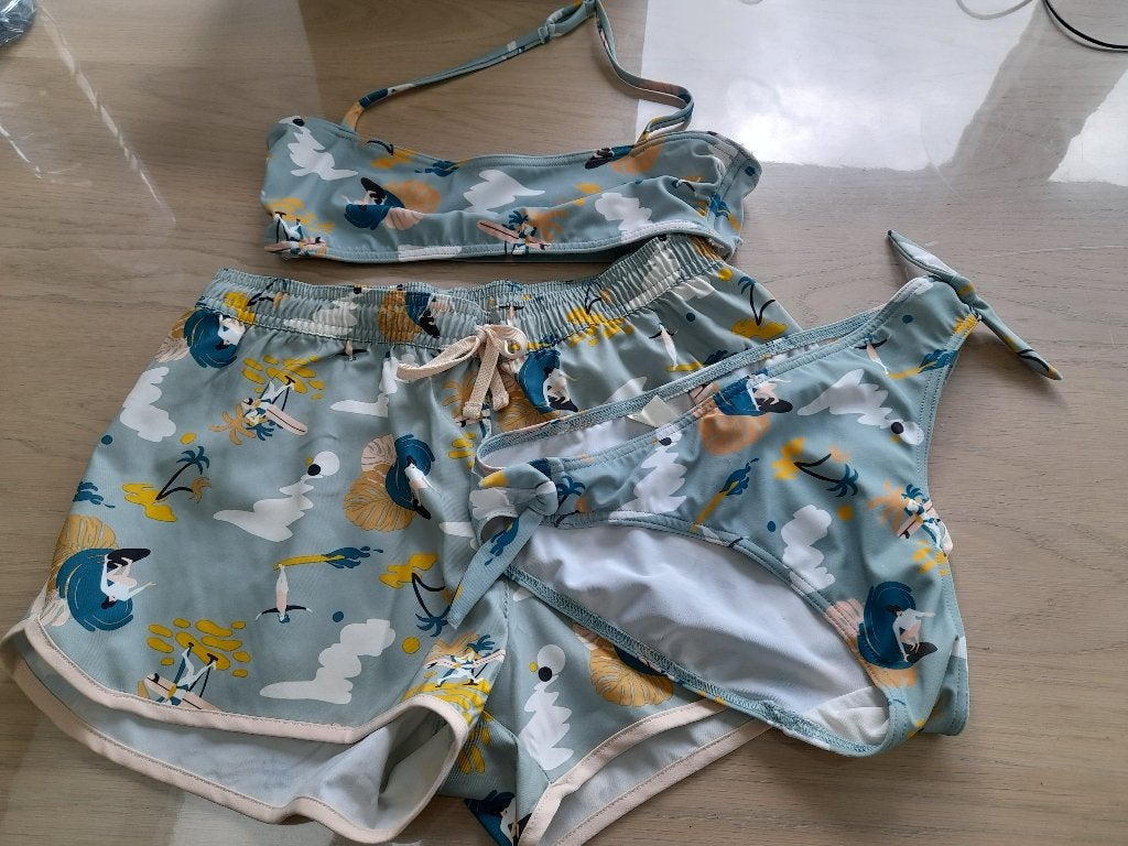 3-delige bikini van het merk Olaian Maat 12-13 jaar, Kinderen en Baby's, Kinderkleding | Kinder-zwemkleding, Ophalen, Olaian Decathlon