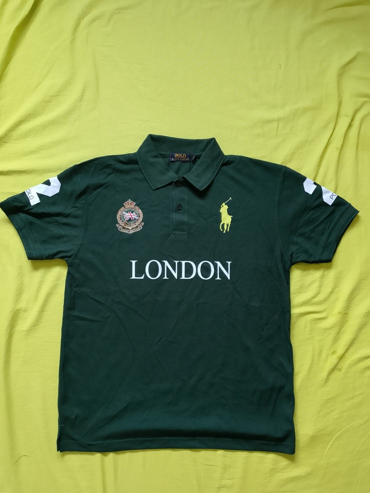Polo Ralph Lauren "London" Vert foncé- Taille L -, Ophalen of Verzenden, Wit