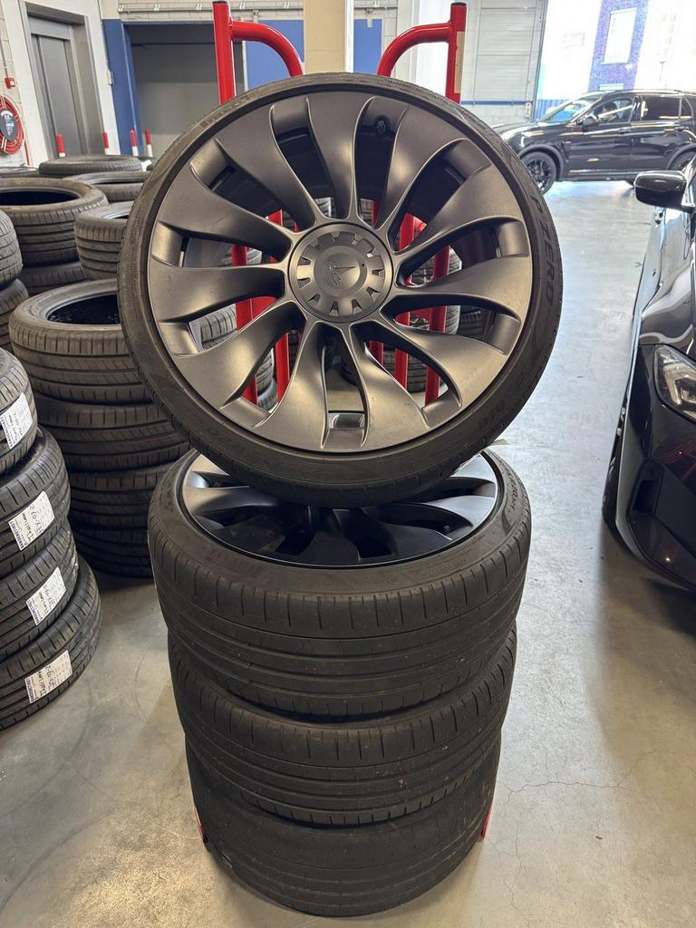 Tesla model 3 Performance velgen set, Gebruikt, -, -, Banden en Velgen