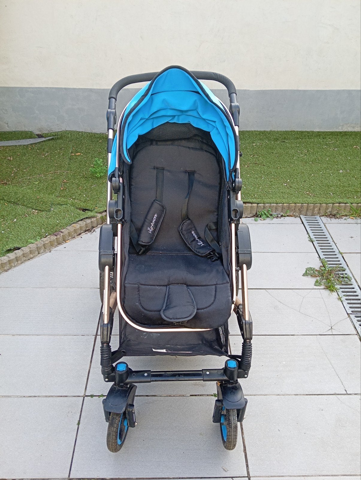 Poussette Trio Mio Amore 3-en-1 – Kit Complet bon état, Enfants & Bébés, Enlèvement ou Envoi, Utilisé, Autres marques, Dossier réglable