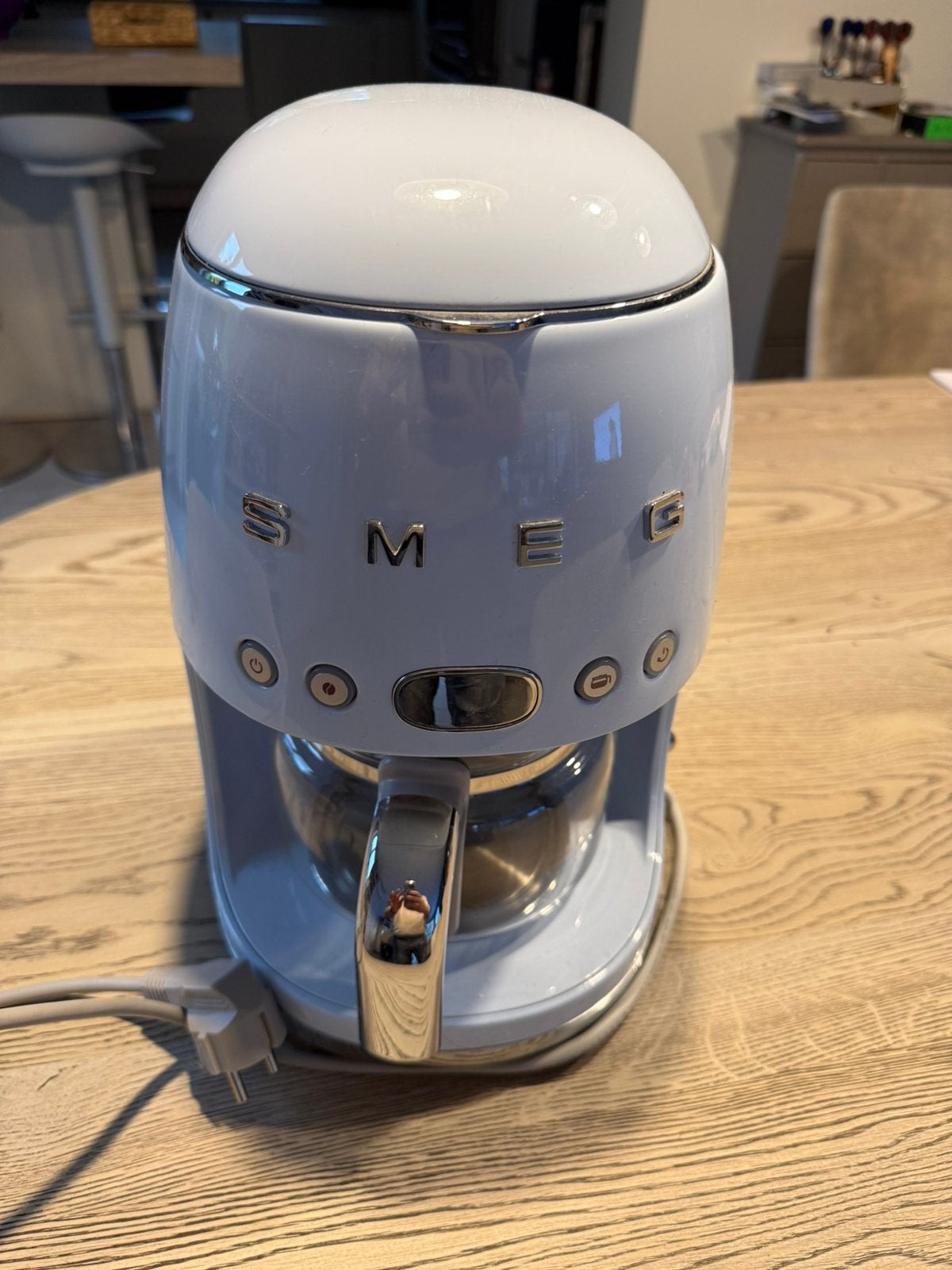 Koffiezet SMEG pastelblauw, Ophalen, Koffiemachine, Gemalen koffie, Zo goed als nieuw