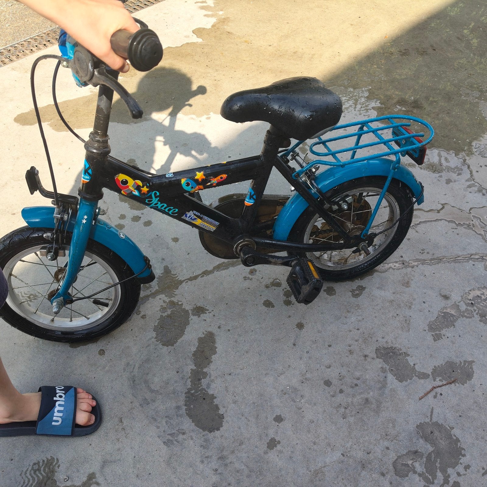 kinderfiets, Ophalen