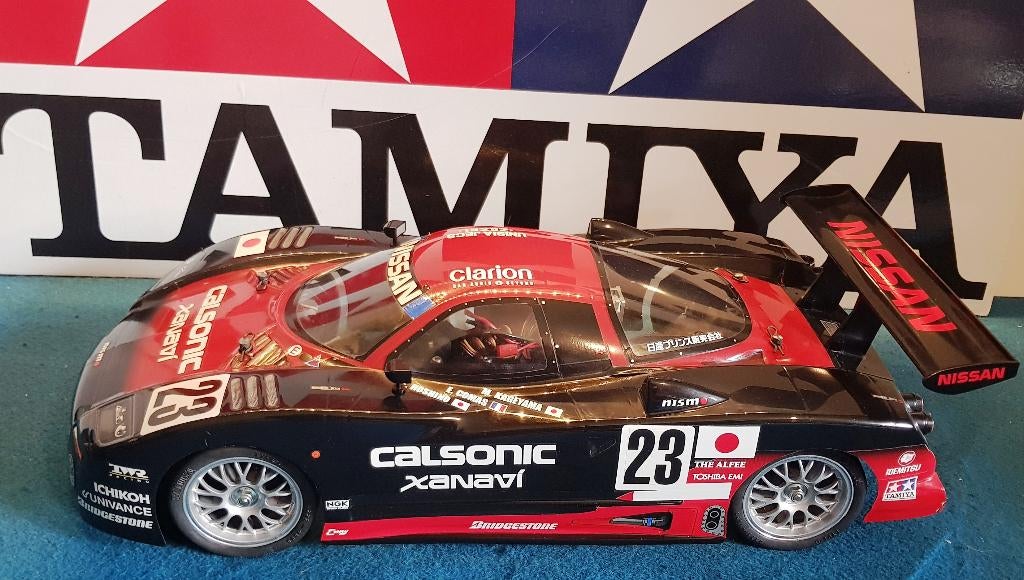 Vintage Tamiya Nissan R390 GT1 #58203 TA03R chassis van 1997, Elektro, Verzenden, Zo goed als nieuw, Schaal 1:10