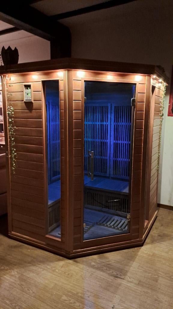 Infrarood Sauna de Luxe - Zo goed als nieuw !, Sport en Fitness, Sauna, Ophalen, Zo goed als nieuw, Infrarood, Complete sauna