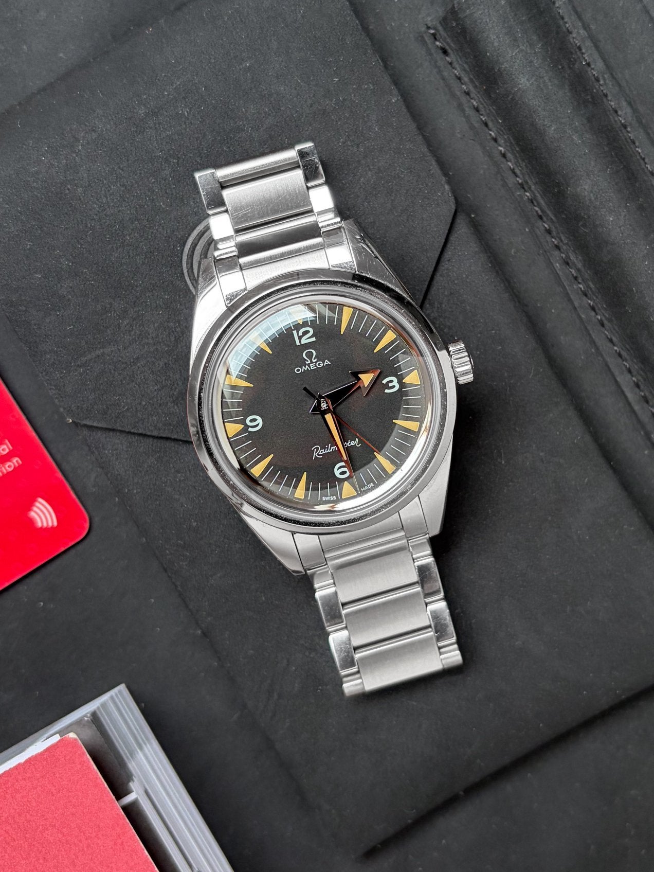 Réédition d'Omega Railmaster 1957, Montre-bracelet, Enlèvement, Omega, Acier