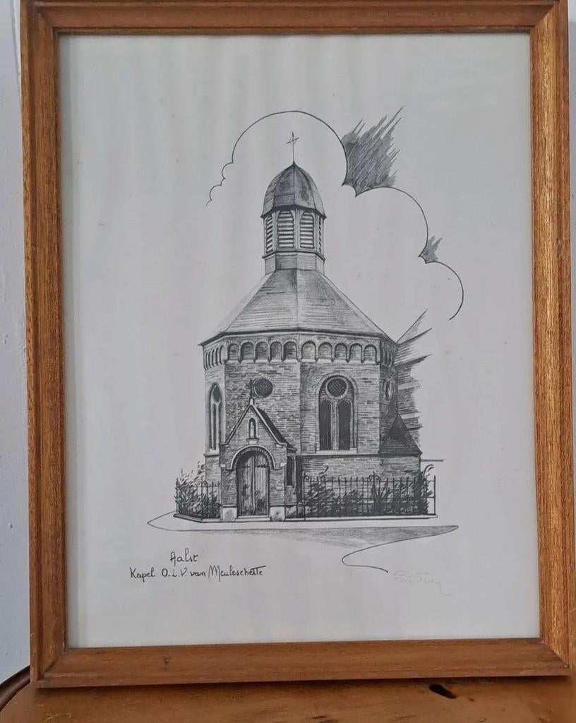 Potlood tekening, Antiek en Kunst, Ophalen
