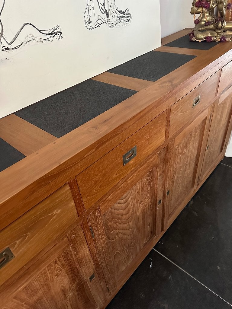 Dressoir teak, Ophalen, Gebruikt, Teakhout, Met lade(s)