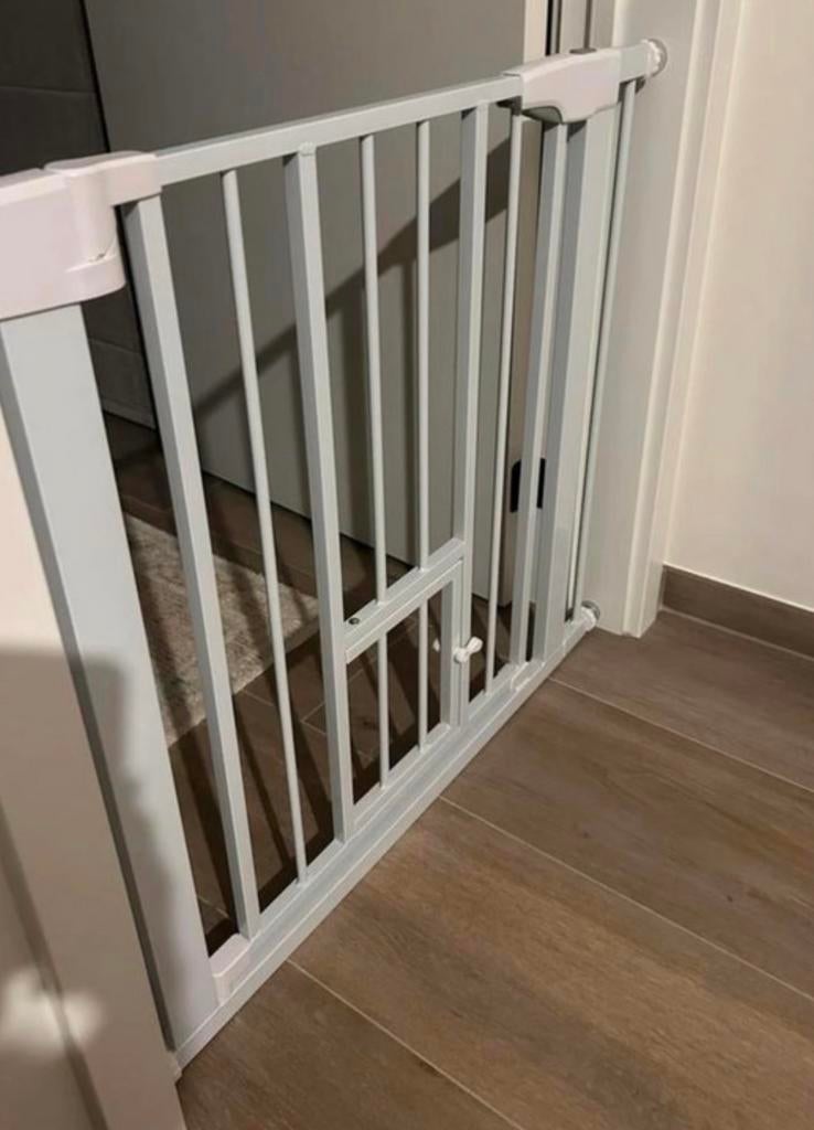 Veiligheidshek met kattenluik – staal, Enlèvement, Comme neuf