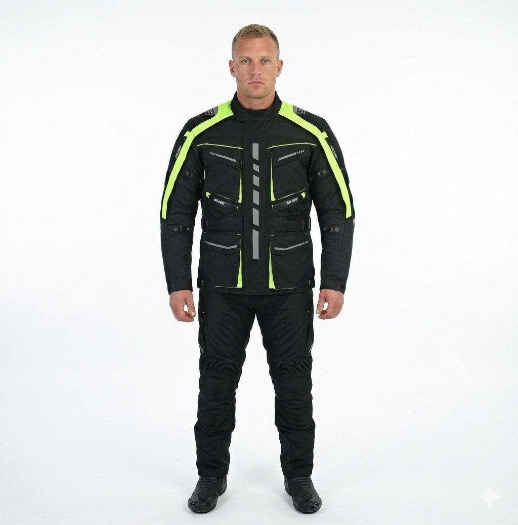 veste de Moto textile cordura 600D neuf CE protecteurs, Motos, Envoi, Neuf, avec ticket, Manteau | tissu