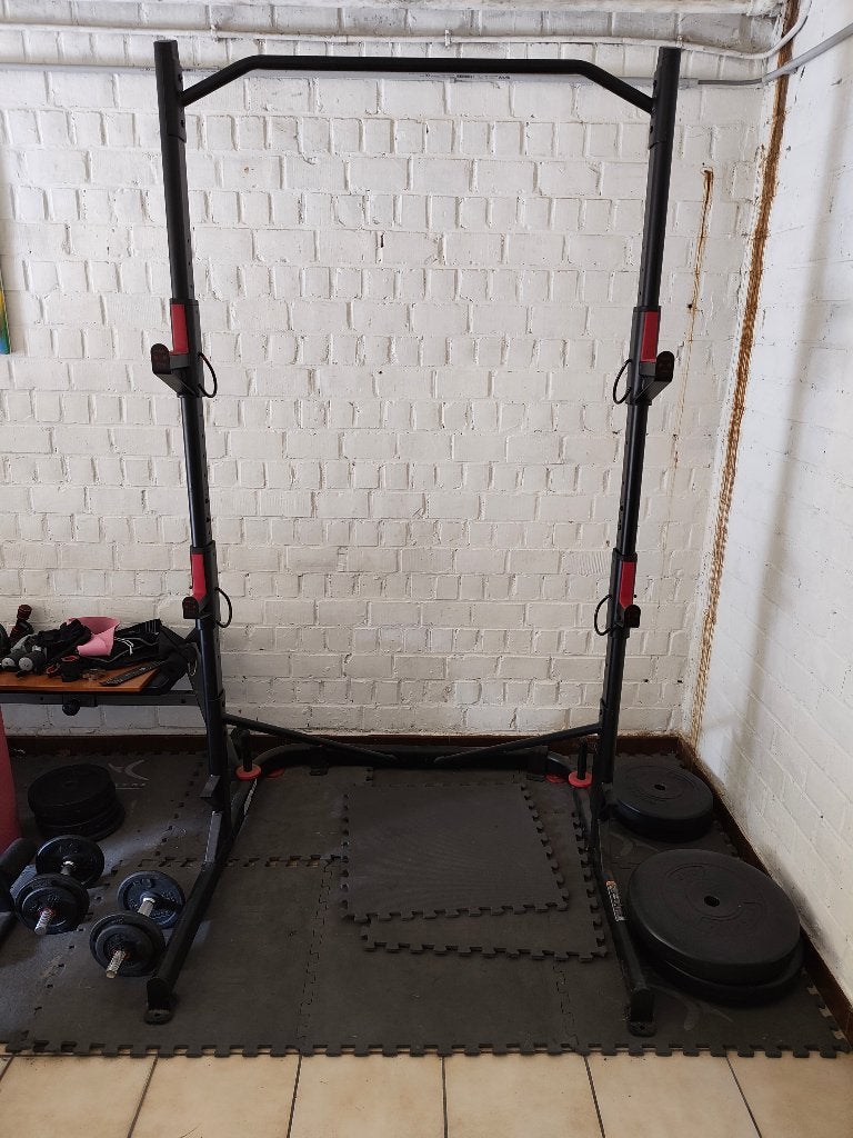 Domyos squat rack met optrekstang (Decathlon), Sport en Fitness, Ophalen, Gebruikt, Overige typen