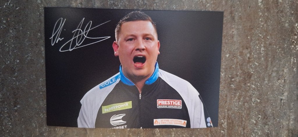Photo dédicacée (impression) ; Chris Dobey # Darts, Enlèvement ou Envoi, Neuf, Autres types