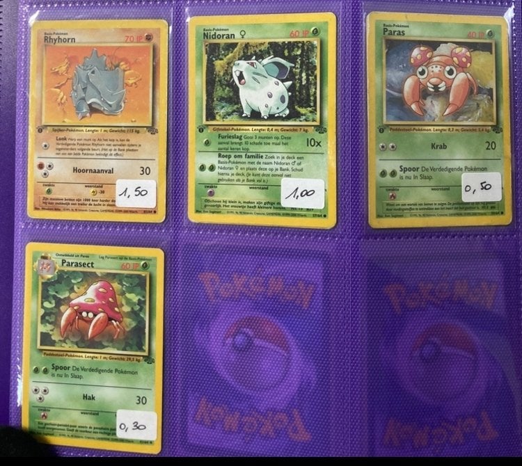 Pokémon kaarten: Nederlands Base - Jungle, Hobby en Vrije tijd, Ophalen of Verzenden, Zo goed als nieuw, Losse kaart, Foil