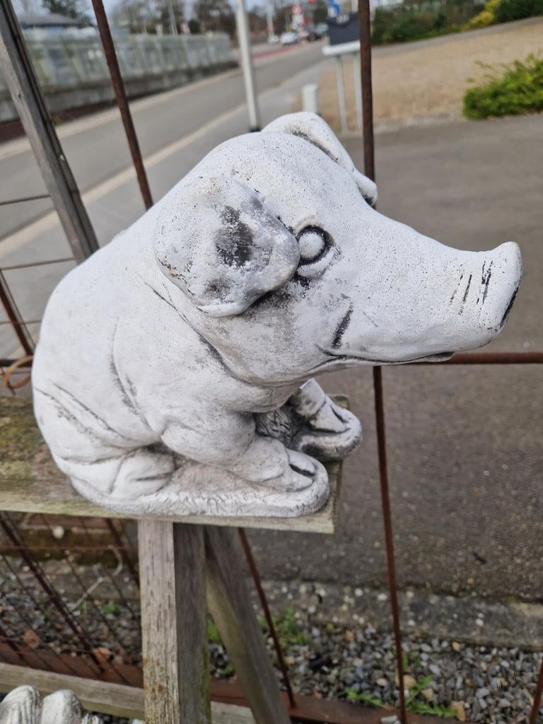 Witsteen varken 35cm/25cm  €30, Tuin en Terras, Ophalen
