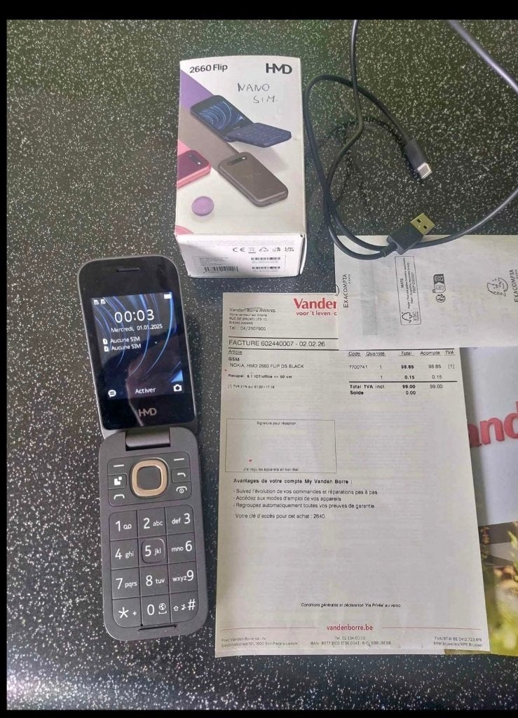 GSM Nokia HMD 2660 flip DS Black + garantie, À clapet, Comme neuf, Enlèvement, Sans abonnement