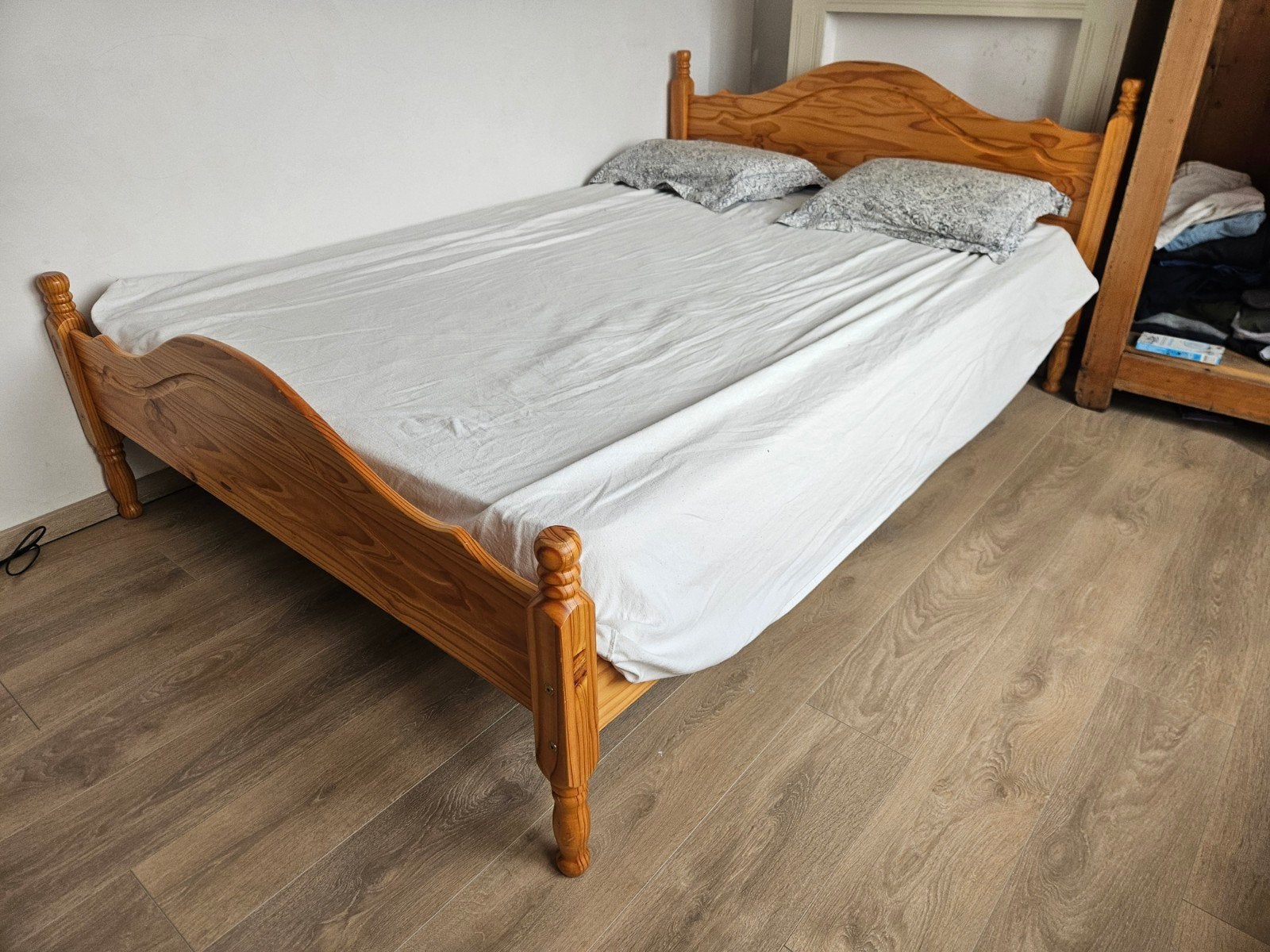 Bed, Ophalen, Bruin, 140 cm, Twijfelaar