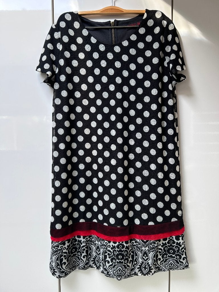 Robe noire à pois blancs Lulu H. - Taille XL *', Taille 46/48 (XL) ou plus grande, Enlèvement ou Envoi, Comme neuf, Lulu H.