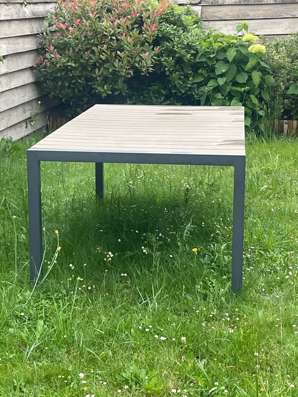 Table de jardin + 6 chaises, Ophalen, Gebruikt, Aluminium