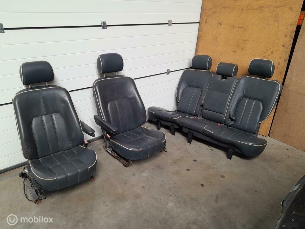 Stoelen + bank Land Range Rover L322 Vogue Zetels Leer Blauw, Land Rover, Ophalen of Verzenden, Gebruikt, Land Rover