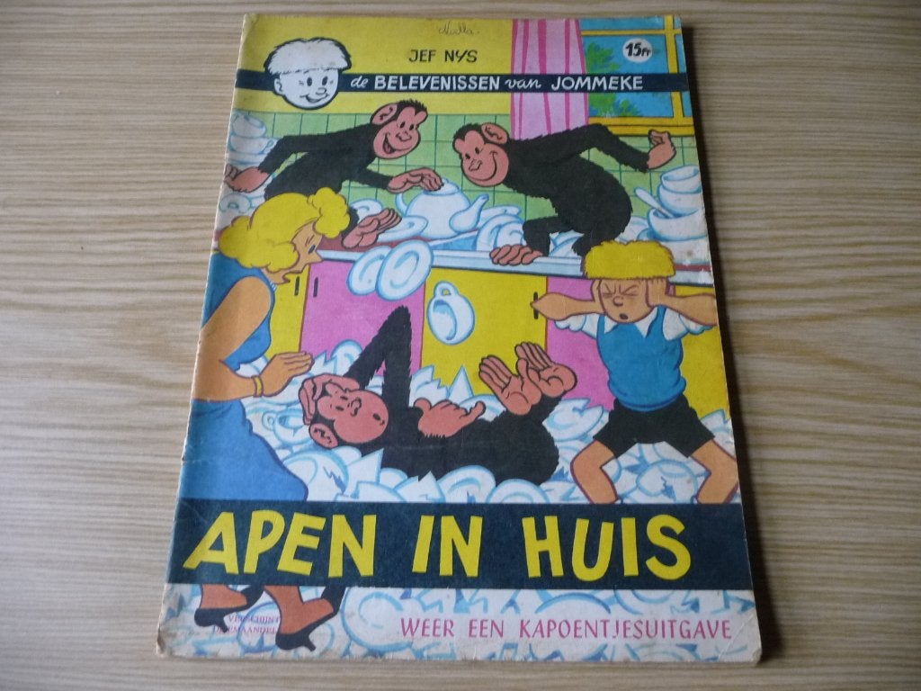 Jommeke - 20. Apen in huis EERSTE DRUK €5, Boeken, Stripverhalen, Gelezen, Eén stripboek, Jef Nys., Ophalen of Verzenden