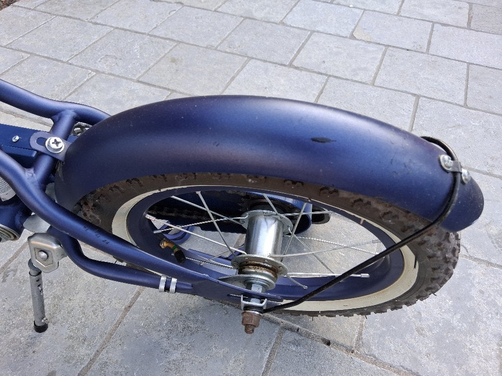 Kinderfiets 14 inch Volare met steunwieltjes, Fietsen en Brommers, Ophalen, Terugtraprem, Gebruikt, Handrem
