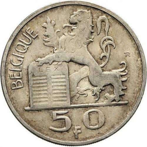 A vendre ancienne pièce de 50 F belge de 1948, Timbres & Monnaies, Enlèvement ou Envoi, Argent, Plaqué argent, Série