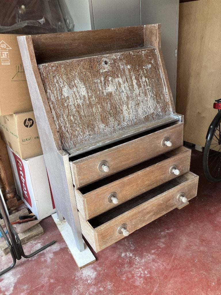 eikenhouten secretaire met wat werk aan, Antiek en Kunst, Antiek | Meubels | Kasten, Ophalen