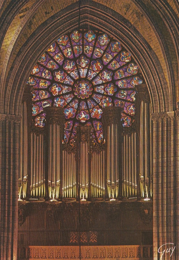 PARIJS -  Kathedraal Notre-Dame en Groot Orgel, Verzamelen, Postkaarten | Buitenland, Verzenden, Ongelopen, Frankrijk