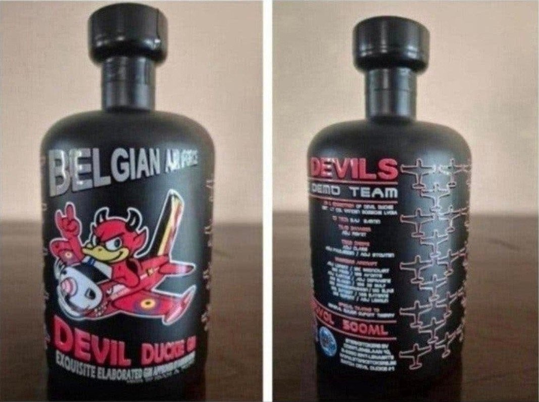 Belgian Air Force Devil Deckie gin., Ophalen of Verzenden