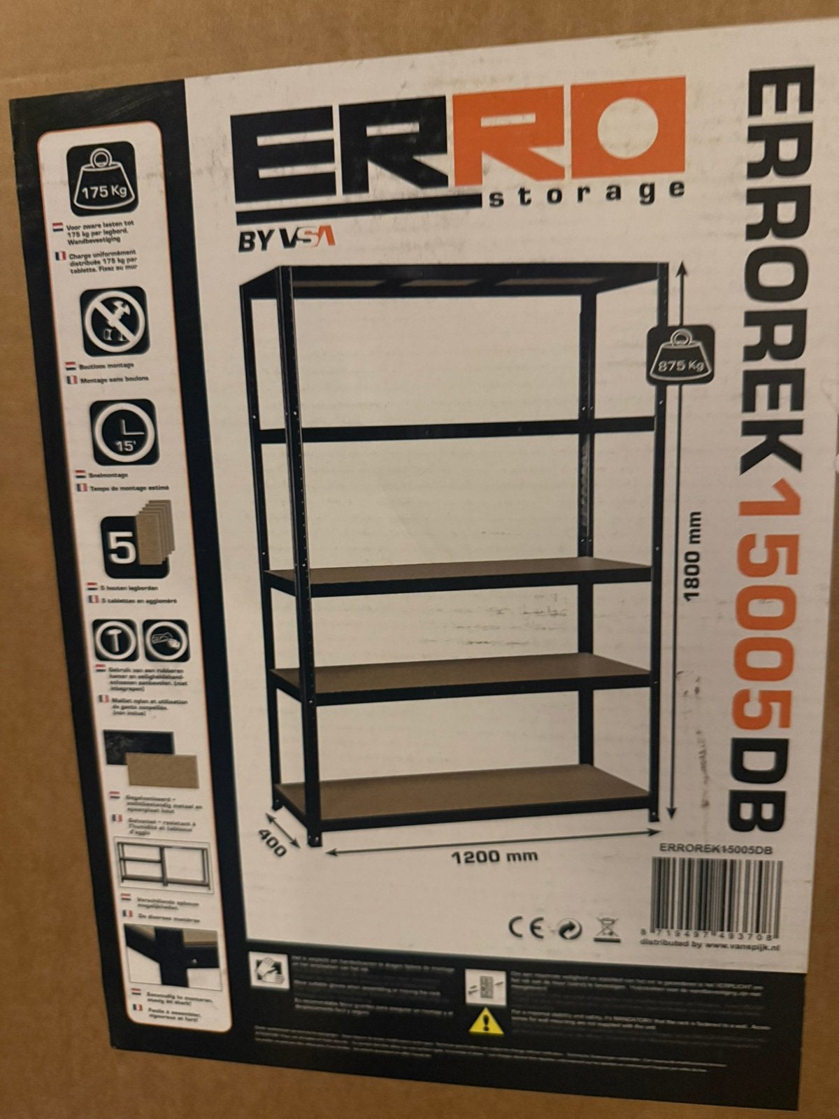 Stelling rekje voor garage of kelder, Ophalen, Zo goed als nieuw
