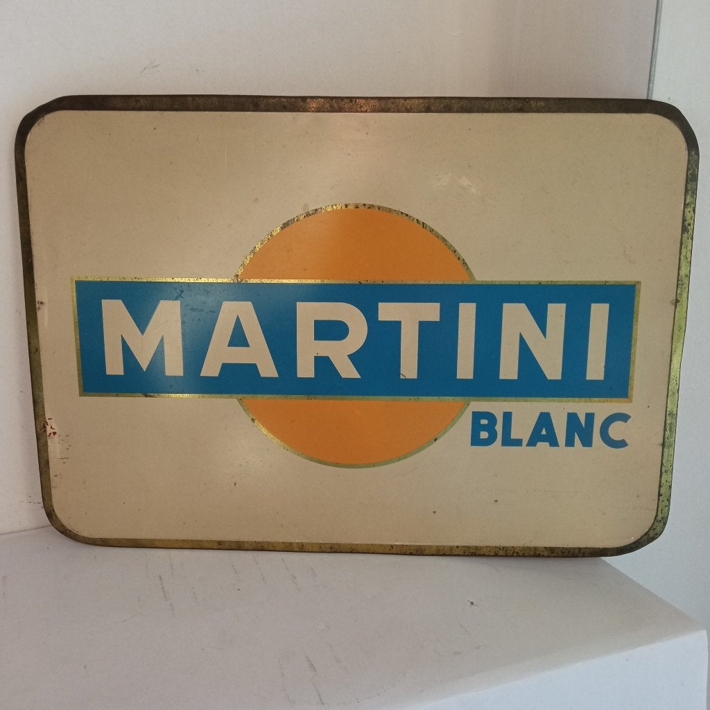 MARTINI witte reclame, Ophalen of Verzenden, Gebruikt, Reclamebord