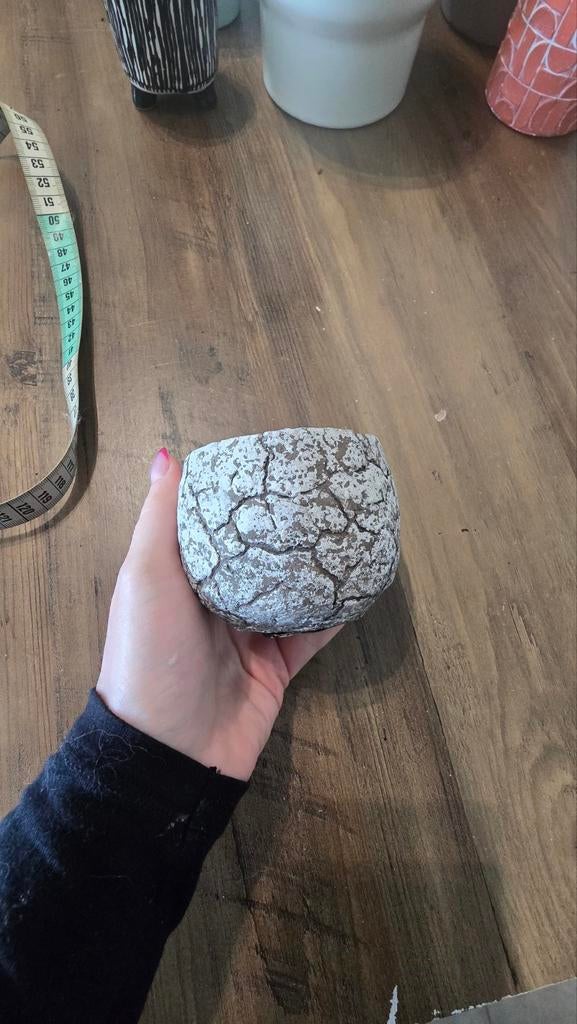 MICA mini bloempot met steeneffect, Steen, Rond, Binnen, Ophalen of Verzenden