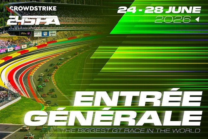 e tickets CrowdStrike 24 Hours of Spa Entrée Générale : 20e, Juin