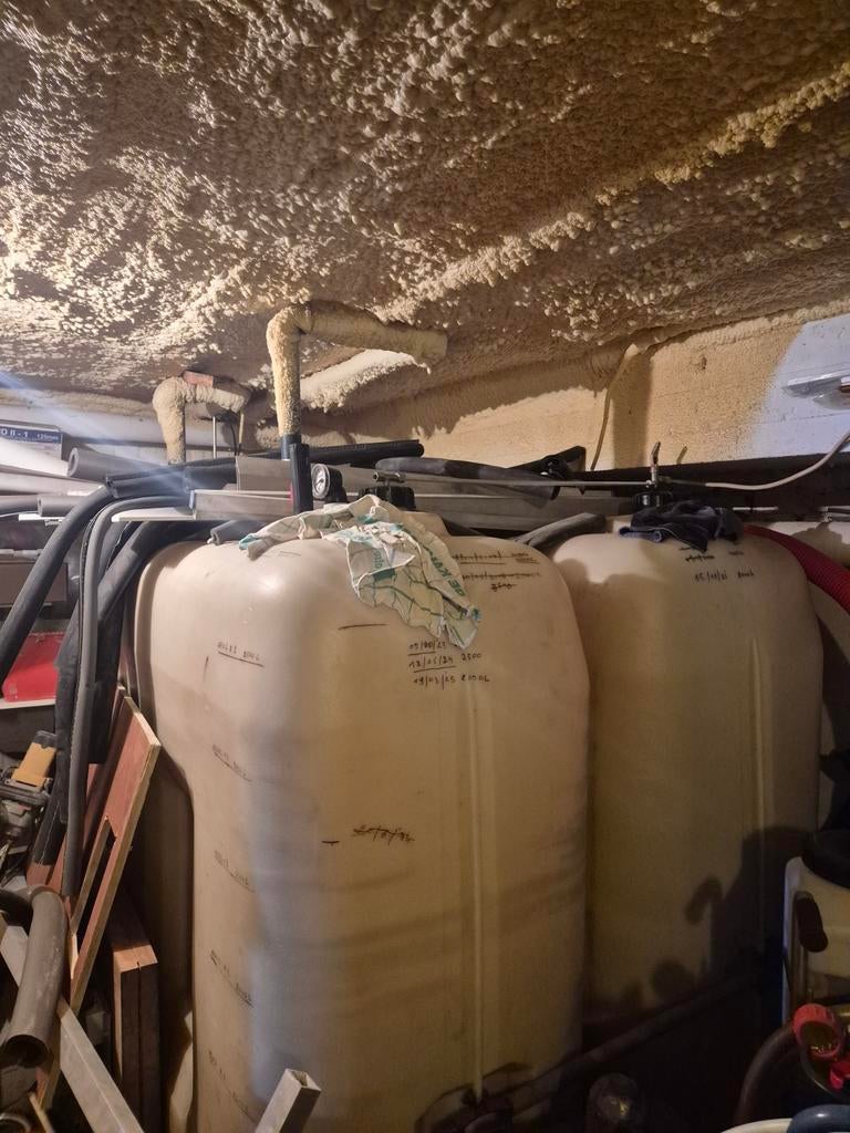 Stookolietank kunststof 2x 2000 liter, Ophalen, Gebruikt