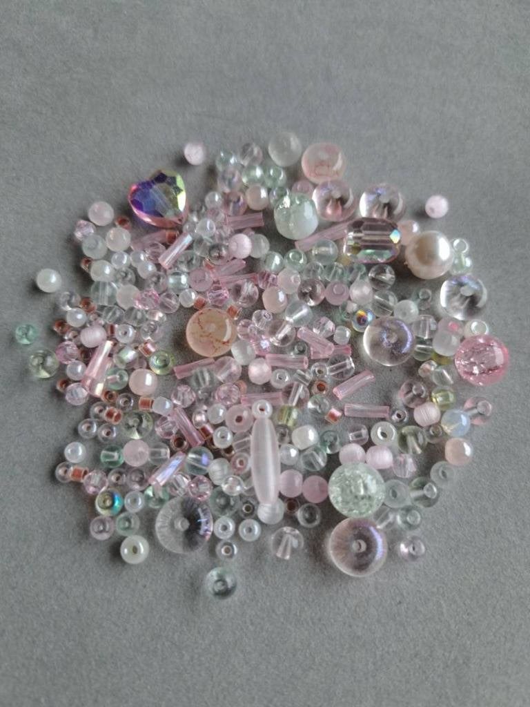 mélange de perles de verre – rocailles pour bijoux DIY rose, Hobby & Loisirs créatifs, Fabrication de Perles & Bijoux, Envoi, Neuf