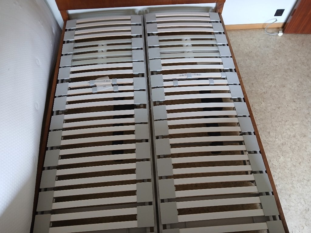 Lattenbodem elektrisch verstelbaar, Ophalen, Gebruikt, Tweepersoons, 140 cm