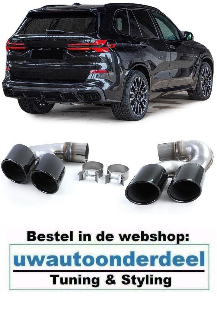Uitlaat Sierstuk Dubbel Rond Black Voor BMW X5 G05 M Pack 40, Envoi