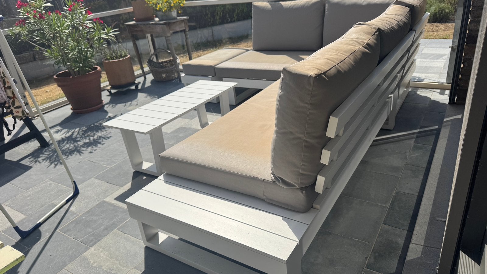 Mooie Ibiza loung, Tuin en Terras, Ophalen, 5 zitplaatsen, Bank, Aluminium