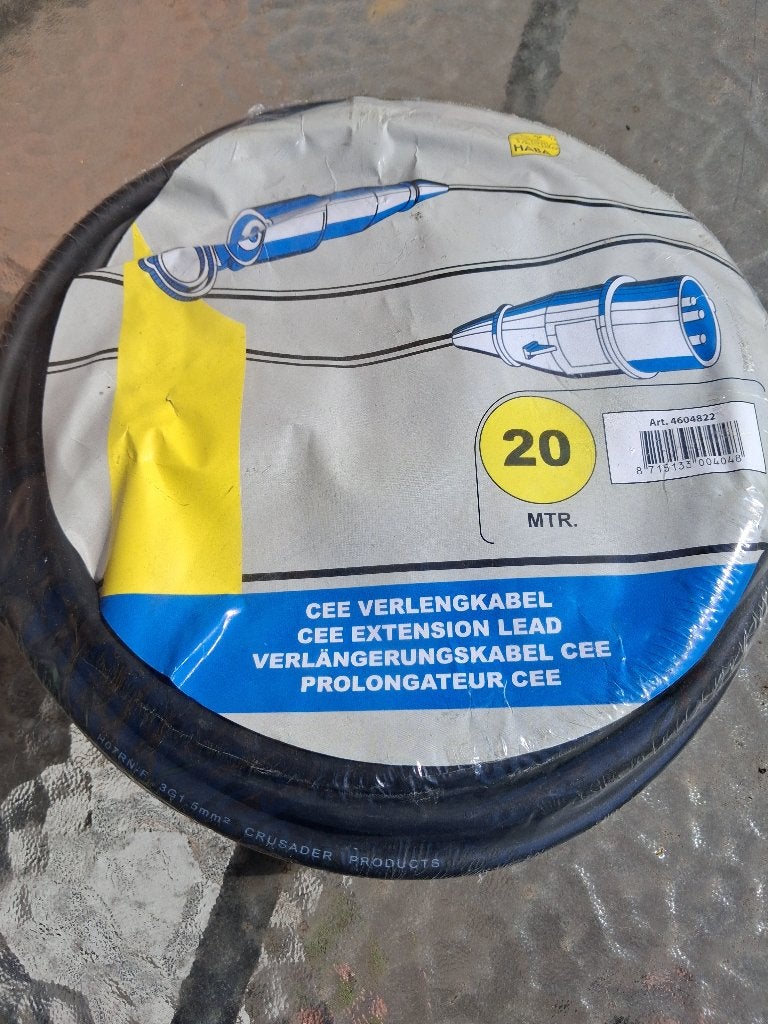 Verlengkabel euro stekker, Caravans en Kamperen, Ophalen, Nieuw