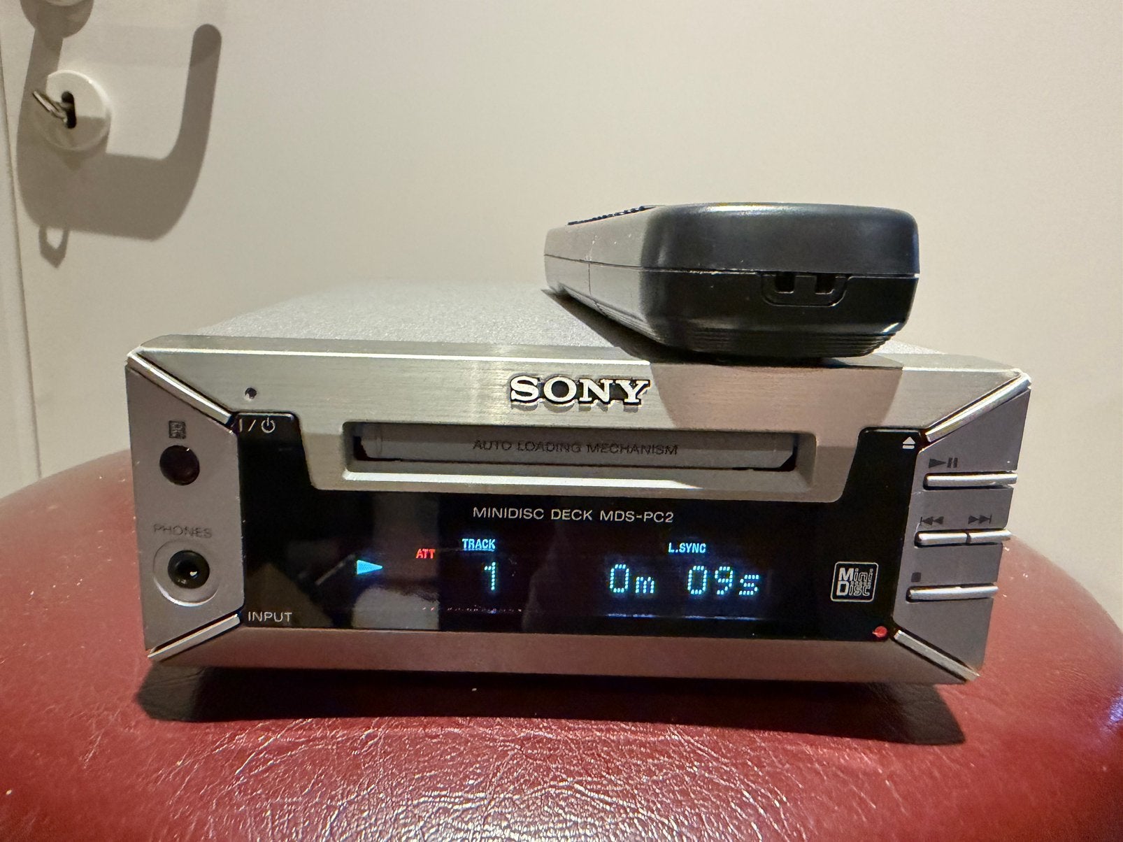 Sony MDS-PC2 MiniDisc Recorder Vintage Werkend AB inbegrepen, TV, Hi-fi & Vidéo, Enlèvement ou Envoi, Enregistreur MiniDisc