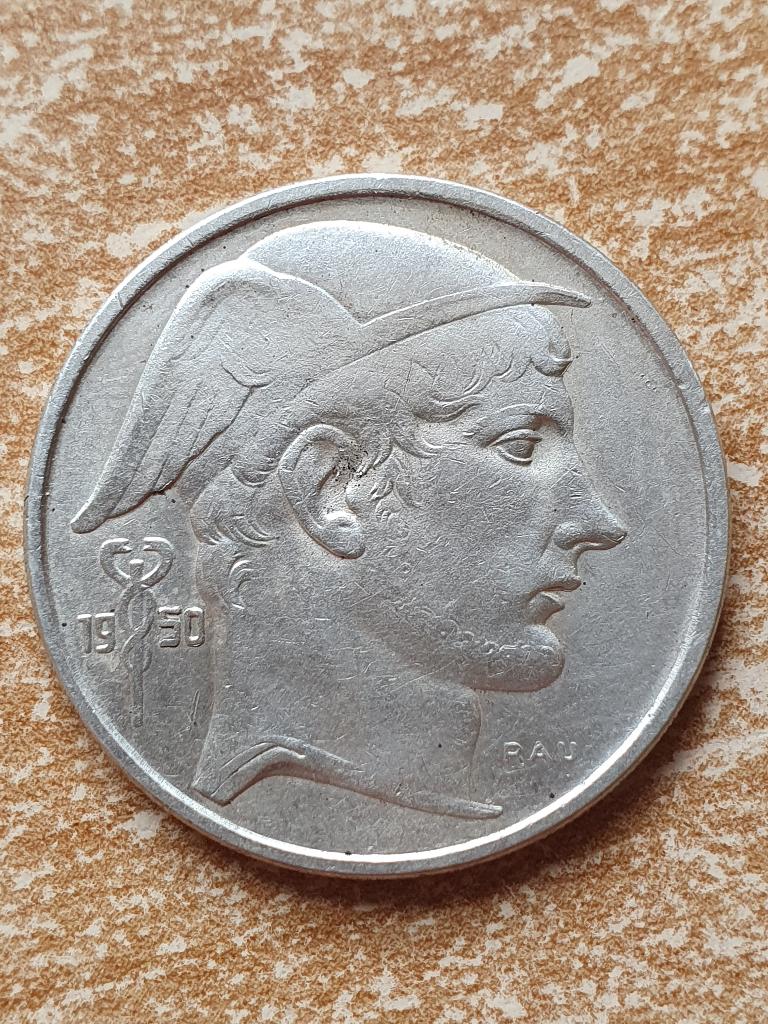 50 frank Prins Karel / Mercurius 1950 Vlaams, Zilver, Ophalen of Verzenden, Losse munt, Zilver