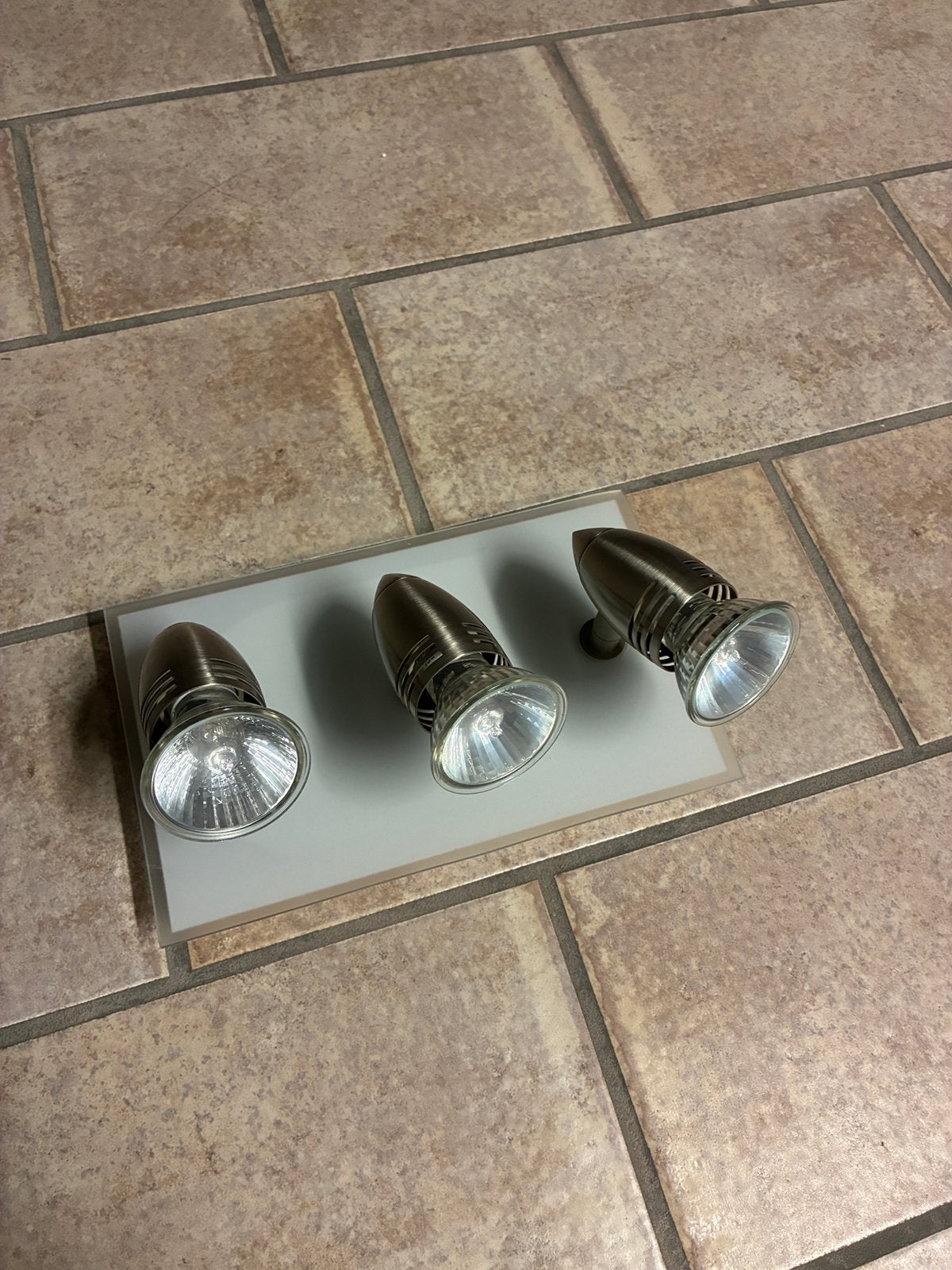 Led plafondlamp 3 spots, Maison & Meubles, Lampes | Spots, GU10, Spot encastrable ou Spot mural, Comme neuf, Enlèvement