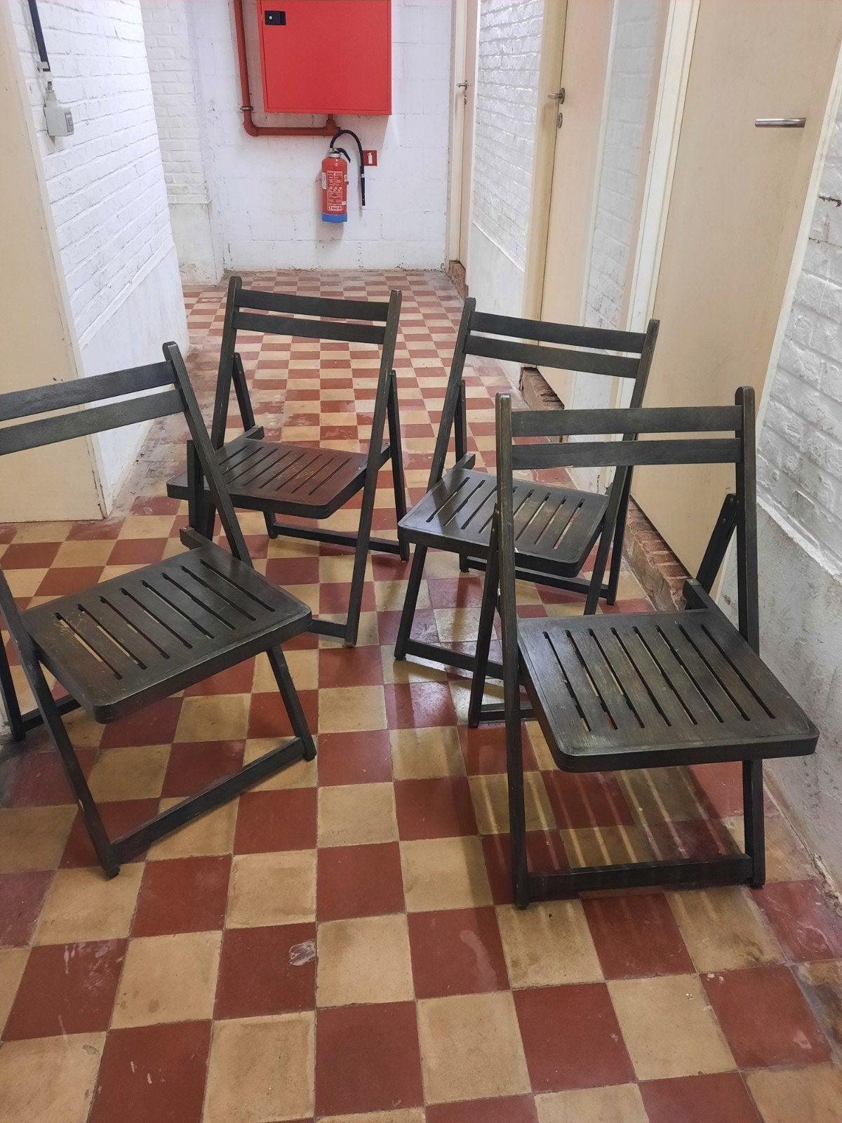 4chaises de terrasse pliables, Enlèvement ou Envoi, Utilisé, Bois, Pliant