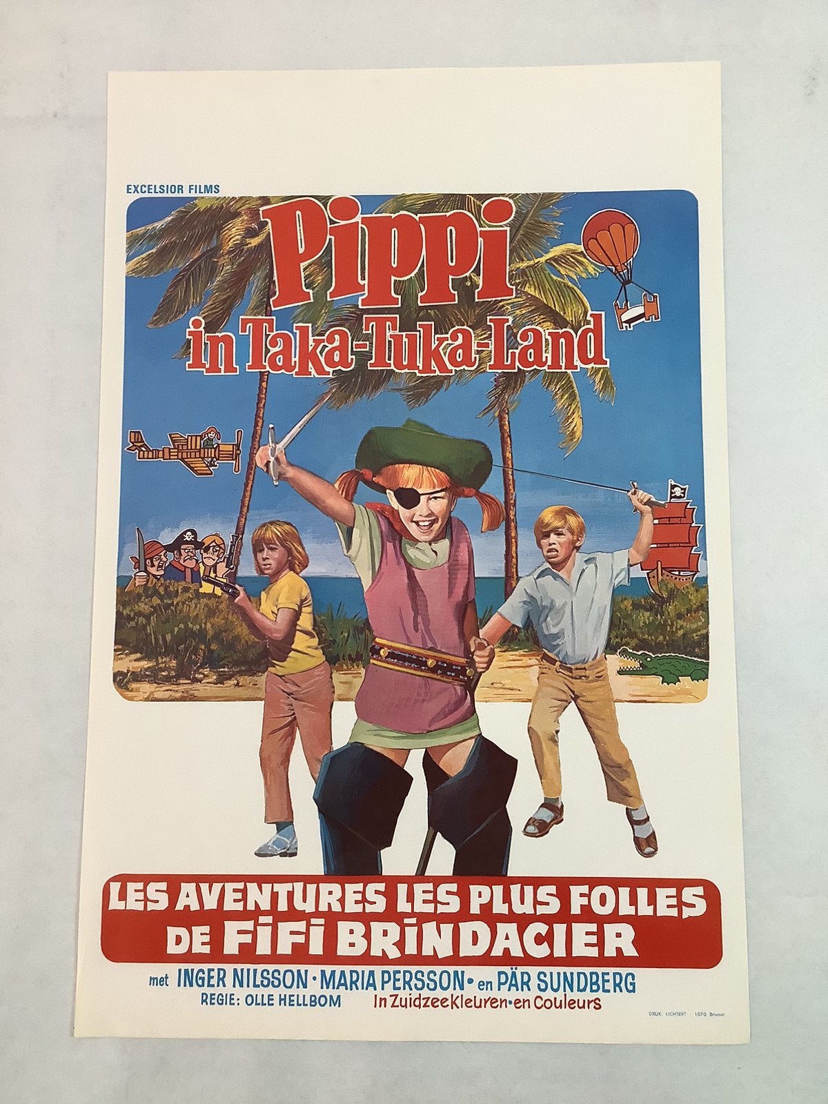 AFFICHE DE FILM PIPI LONGSTOCKING 36-54 cm, Collections, Posters & Affiches, Enlèvement ou Envoi, Comme neuf