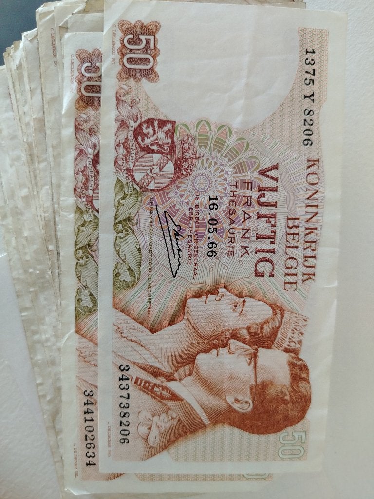 Billets 50 franc Belge, Enlèvement, Billets de banque