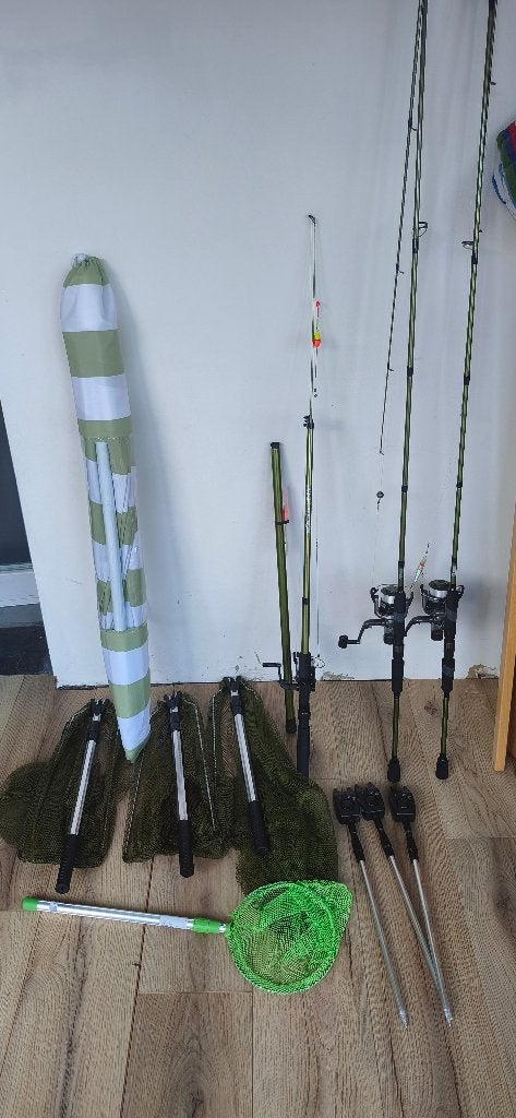 Visgerief set hengels en spullen, Watersport en Boten, Ophalen, Nieuw, Complete hengel