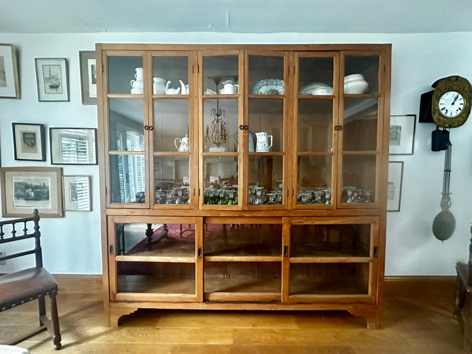 Armoire de magasin antique/armoire à pharmacie, Apothekerskast, 25 à 50 cm, 200 cm ou plus, Avec tablette(s)