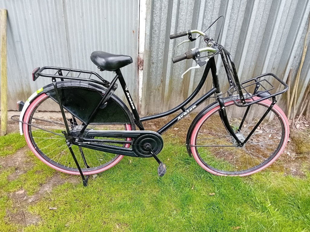 Zwart/Roze damesfiets Avalon met transportrek maat 56, Vélos & Vélomoteurs, Vélos | Femmes | Vélos grand-mère, Utilisé, 56 cm ou plus