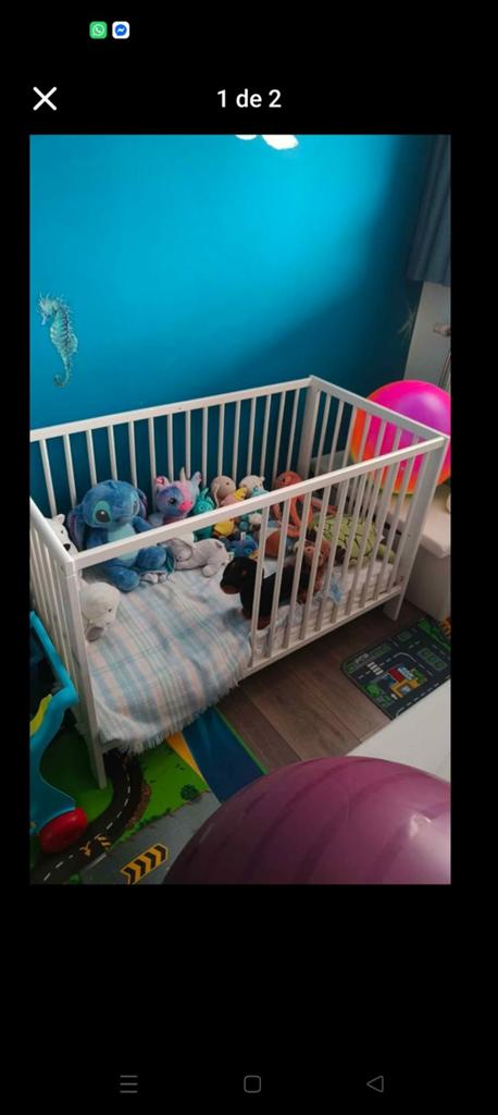 Bedden, Kinderen en Baby's, Zo goed als nieuw, Minder dan 140 cm, Minder dan 70 cm, Ophalen