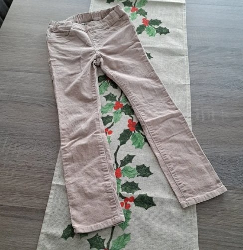 H&M beige broek met gouden bolletjes 116, Kinderen en Baby's, Kinderkleding | Maat 116, Broek, Meisje, H&M, Ophalen of Verzenden